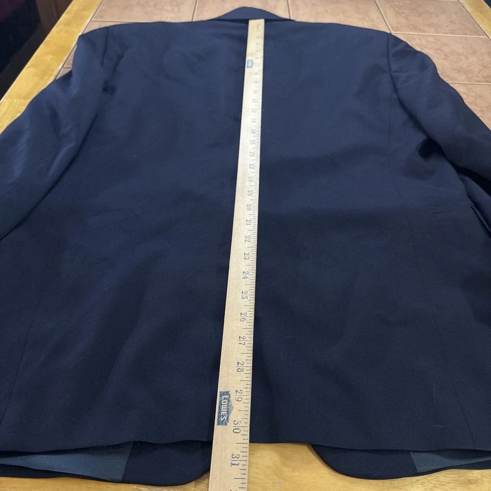 Loro Piana Silverstone Blazer Men Sz 42R Navy Blue Wool Silver Buttons Jacket